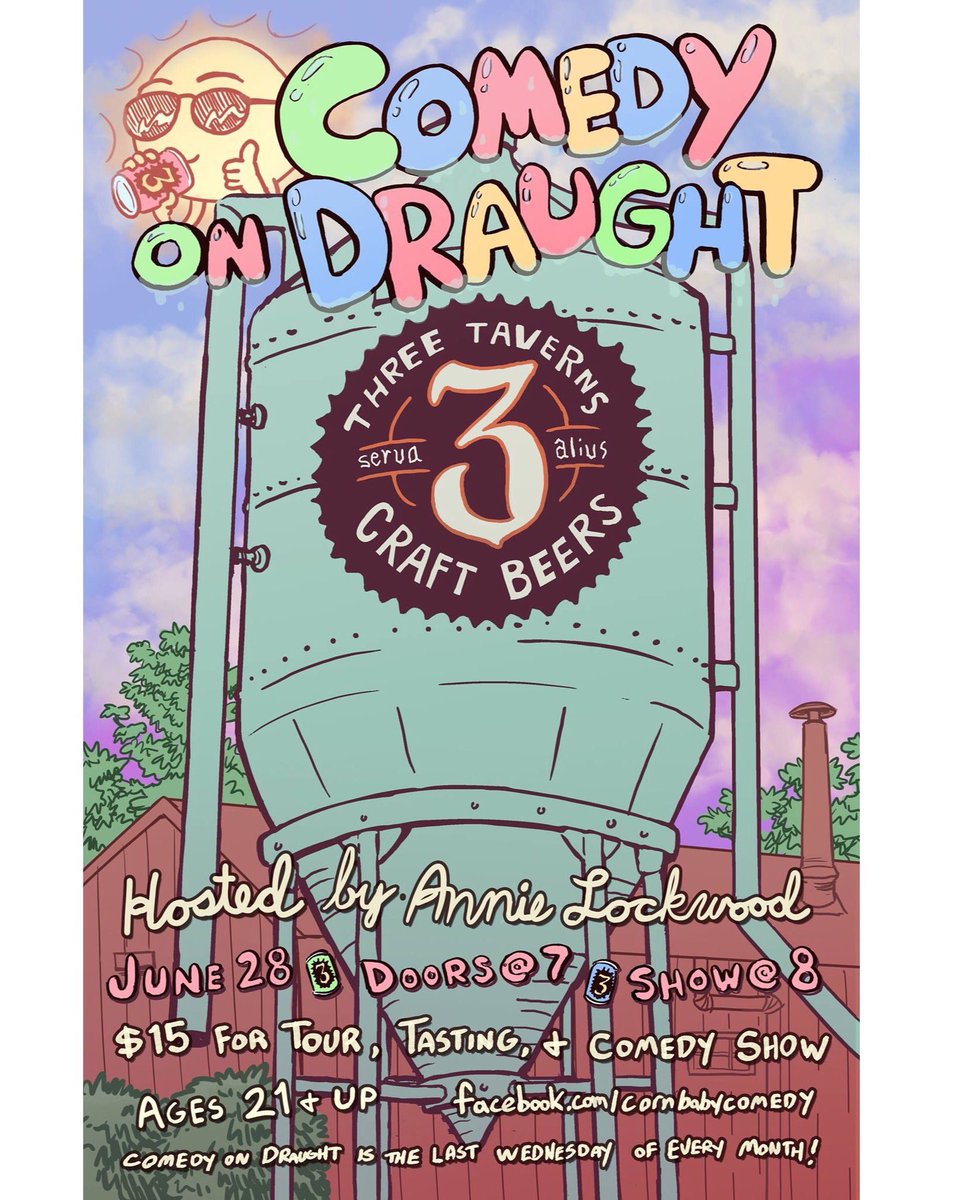 More beer &amp; laughs next Wed 6/28 when Comedy on Draught returns w/Atl's best comics on stage in The Parlour. Mark your calendars.