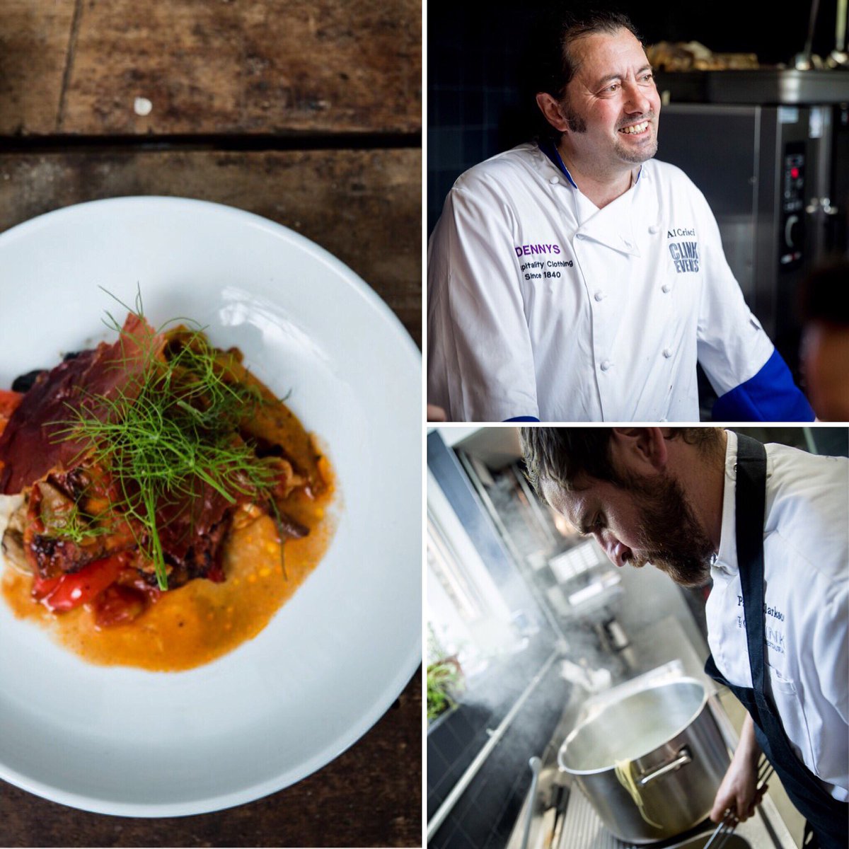 FoodforSoul_it's tweet photo. An honour to have at #refettoriofelix @Al_Crisci and his team of @TheClinkCharity who trains prisoners to #cook to help turn lives around https://t.co/Q04d6E2lbV