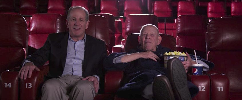 Marcus_Theatres's tweet photo. It's #NationalSelfieDay and I think the boss, @greglovesmovies, and his Dad #SteveMarcus are looking great! #OnlyAtMarcus https://t.co/p7ZcY98uCi