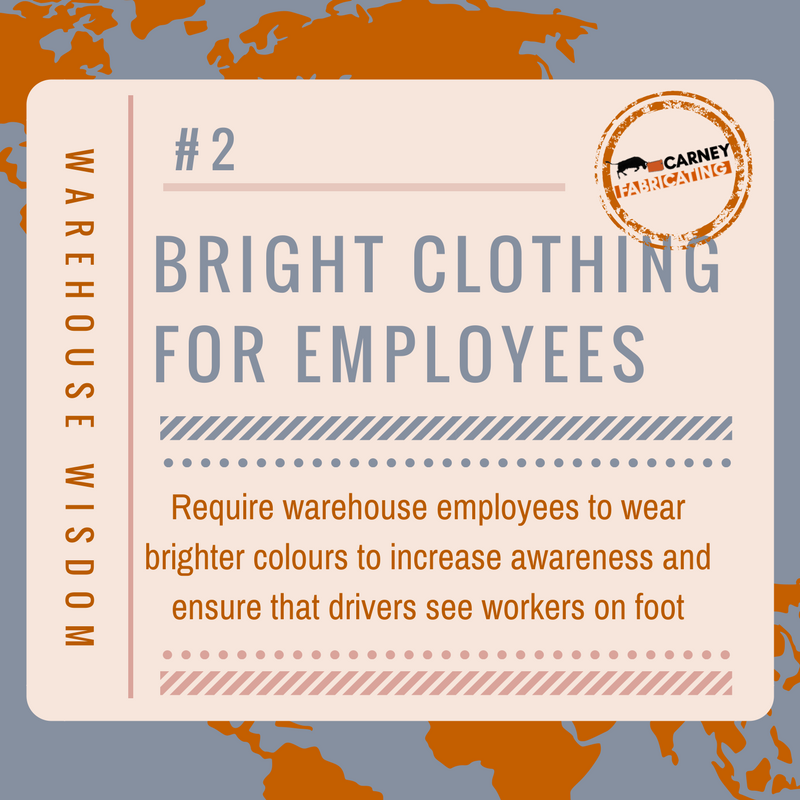 CarneyFabricate's tweet photo. Back with our #warehousewisdom for your #wednesdaywisdom to keep your employees safe! https://t.co/6CfsNzCpNH