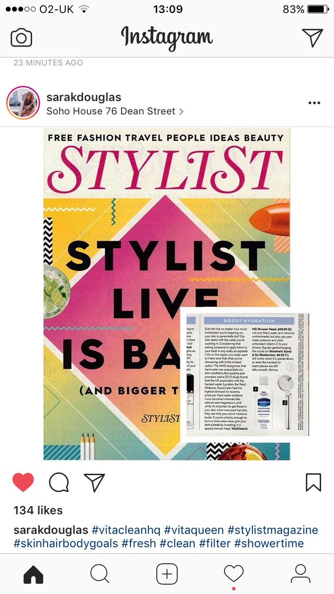 carlathompson2's tweet photo. Oh my they're featured in the 'stylist' mag well done @vitacleanhq #showerheads #softhair #softskin #userthiscode #carla10 #smellsdevine https://t.co/9Wf44oDgx0