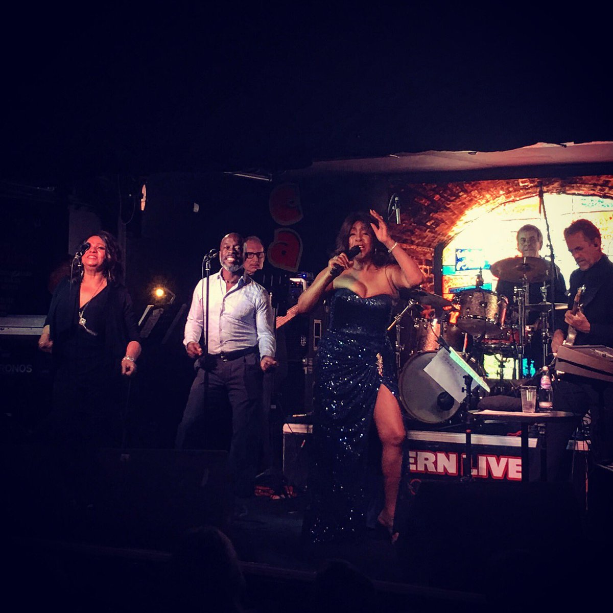 cavernliverpool's tweet photo. Mary Wilson of the Supremes #LIVE at the Cavern now! #cavern60 https://t.co/ojVSWby45Y
