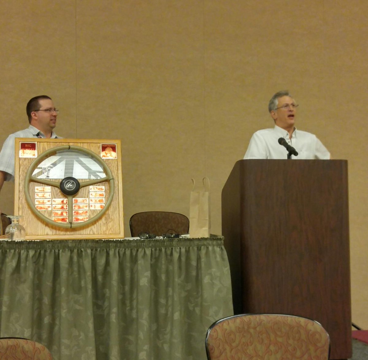 ORDeptEd's tweet photo. Bill Cohen, recently retired from DMV, receiving the Big Wheel Award; given for helping ODE & school bus community ensure safety of kids! https://t.co/LarThHBInl