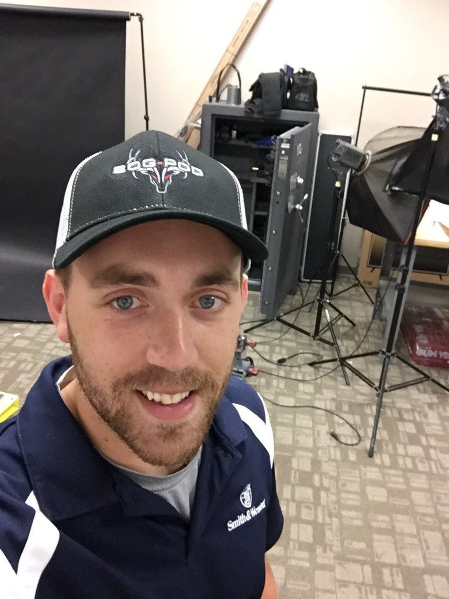 Happy #NationalSelfieDay! 
Josh, our Digital Content Specialist, sporting Bog-Pod &amp; Smith and Wesson Gear!

#Smile #selfies #bogpod #swgear
