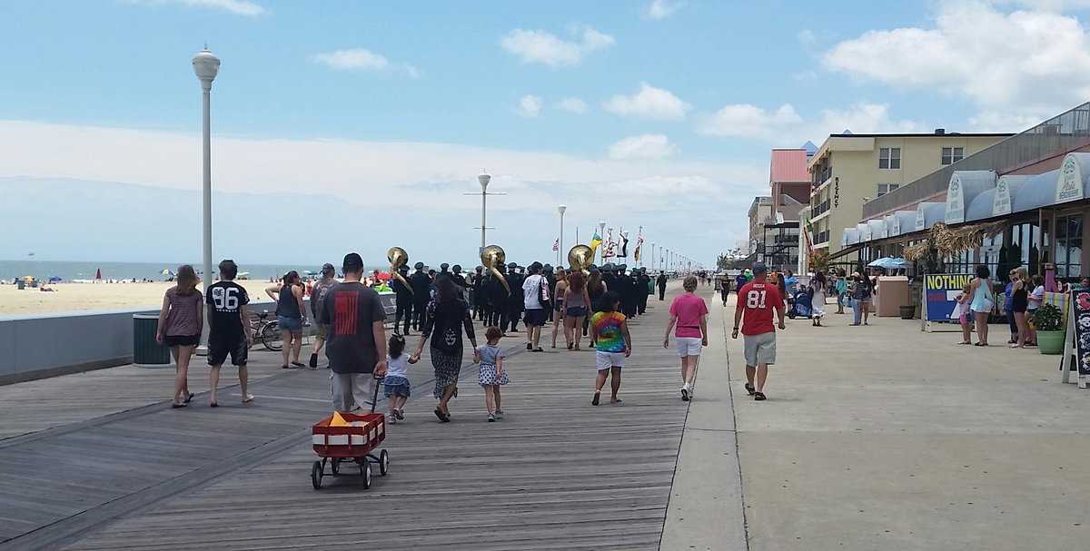 kevindayhoff's tweet photo. The Westminster Municipal Band prepares to join the annual #MSFA2017 Md. St. Firemen’s Annual Ocean City parade. 21Je2017 https://t.co/pEllUZhvq1