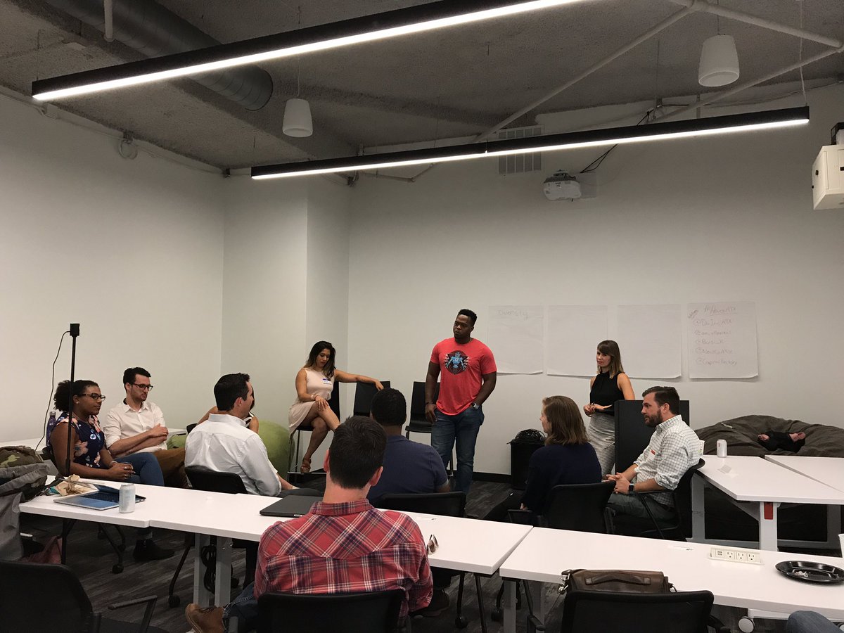 WeAreDivInc's tweet photo. "I came to this event because I have a daughter and I want her to have the same opportunities as I did" #NewCoATX @NewCoATX https://t.co/ouqIzZb0D3