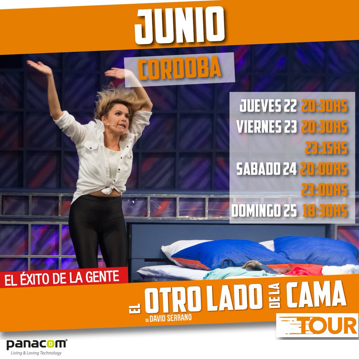 Se vieneee! 👊🏻💥😄 Explota #ElOtroLadodelaCama TOUR en CÓRDOBA!
JUE 20:30h
VIE 20:30 y 23:15h
SAB 20 y 23h
DOM 18:30h
Sala De Las Américas