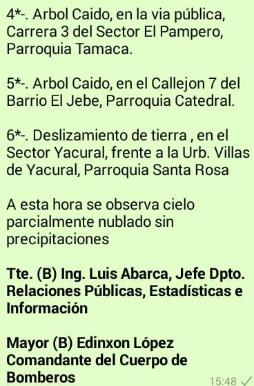 BomberosIrib's tweet photo. #21Jun Balance de emergencias atendidas a través #AlertaBQTO por las lluvias generadas por #tormentaBrett @trafficLARA @VGRPC @DGNBEnLinea https://t.co/8YO3ZeKf8K