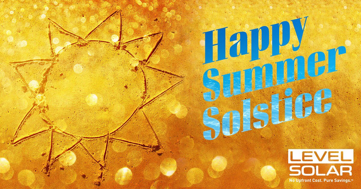 LevelSolar's tweet image. Happy #SummerSolstice everyone! Don't forget your sunscreen when you're having fun in the sun 🌞