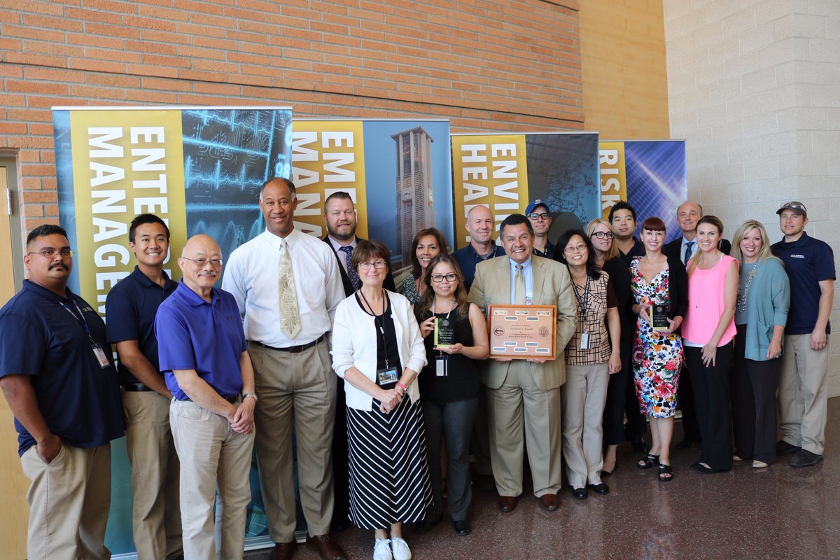 UCR EH&amp;S wins President's Award for Environmental Health &amp; Safety. The award recognizes the UC campus with lowest injury rate! Go UCR EH&amp;S!