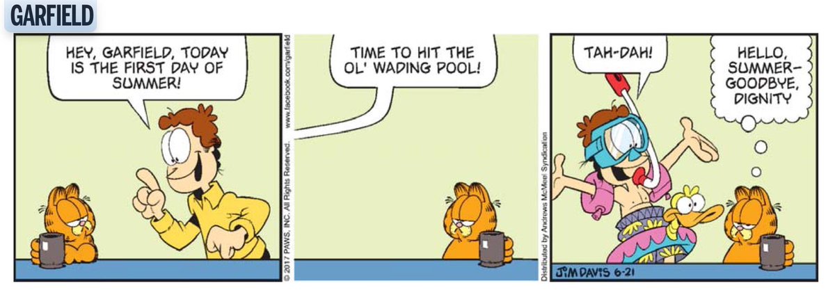balsommike's tweet photo. It's the #FirstDayOfSummer time to #dresspoorly #wearsandals and #bathingsuits #goodbyedignity #Garfield https://t.co/V01ytUvCZm