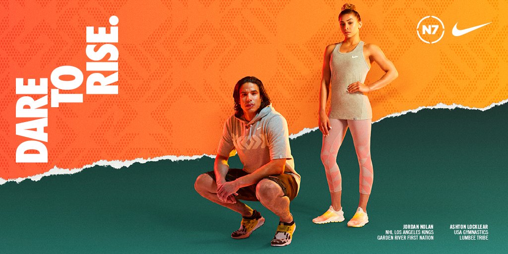 NikeN7's tweet photo. Celebrate National Aboriginal Day with the Nike N7 Collection. #DareToRise https://t.co/qvwlXfhKrF https://t.co/9lR2Nbz6zV