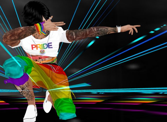 IMVU's tweet photo. Love is love. #Pride 🌈🦄💜🌈🦄💜 
Pride party with Poppa Joe and Perlu. https://t.co/nvEJ9BGpnZ