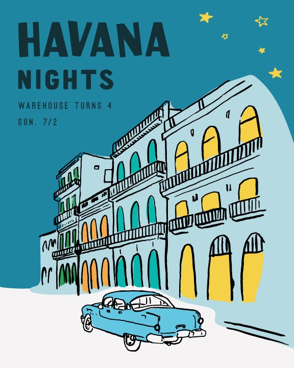 HolyCitySinner's tweet image. On 7/2, @team_warehouse celebrates its 4th Birthday with a Havana Nights party: holycitysinner.com/2017/06/21/hav… #chs