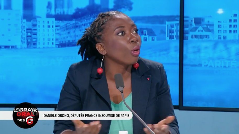juliensalingue's tweet photo. Soutien total à @Obono2017 face au dégueulis raciste déversé depuis son passage sur @GG_RMC. Courage Danièle. https://t.co/K2eQzSGSCW
