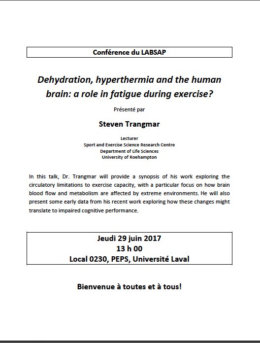 KinUL_CyclesSup's tweet photo. Prochaine conférence du LABSAP - jeudi 29 juin à 13h au local 0230 du PEPS. Conférencier: @StevenTrangmar https://t.co/o3580eVVs8