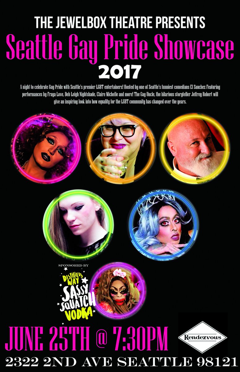 MSSASSYSQUATCH's tweet photo. The Jewelbox Theater Presents Pride 2017 Showcase! THIS SUNDAY @ 7:30 PM @RendezvousSea  https://t.co/8Ds2qeQum2 https://t.co/SzO1ajurqu