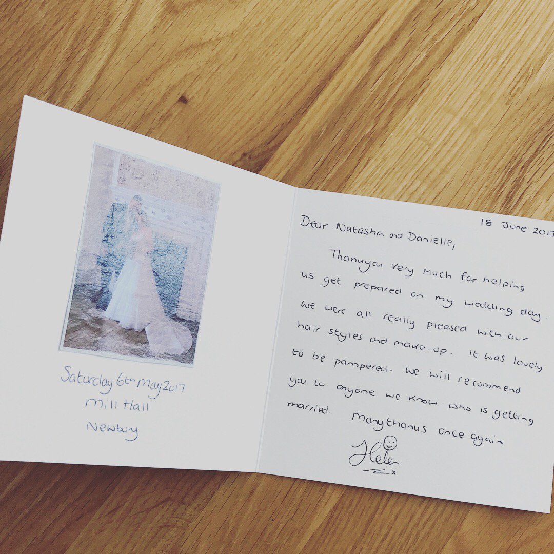 sbhm_stylists's tweet photo. So nice to get a thank you note from one of our brides 😄✨ https://t.co/t1SJ11IAHh