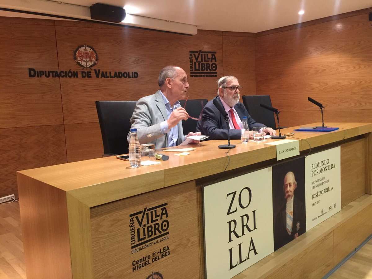 turvalladolid's tweet photo. Conferencia #JuanVanHalen dentro del ciclo ‘El Mundo por Montera’ dedicado a @JoseZorrillaVLL en #VillaLibro #Urueña @Dip_Va @F_JorgeGuillen https://t.co/qarCCwMmRK