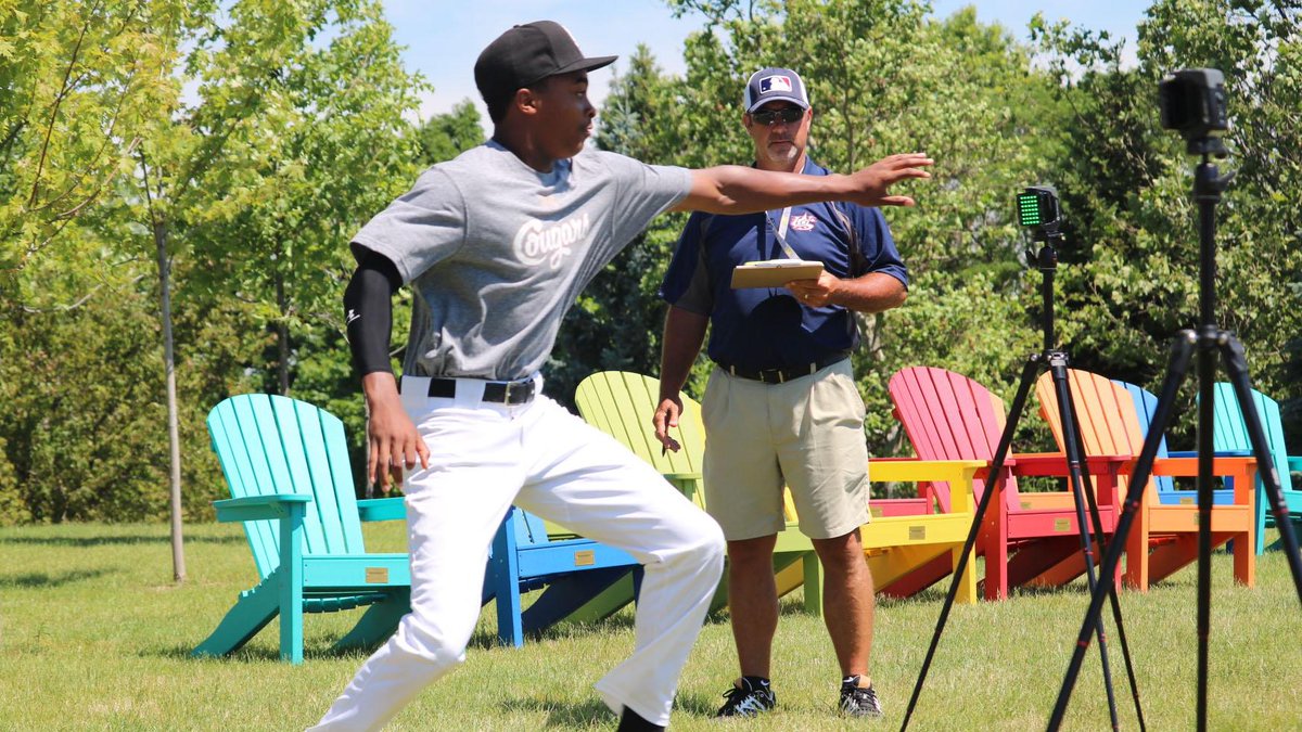 PlayBall's tweet photo. Quick! Agility drills at @MLBPDP in Chicago. #PlayBall https://t.co/u1T6E60XMP