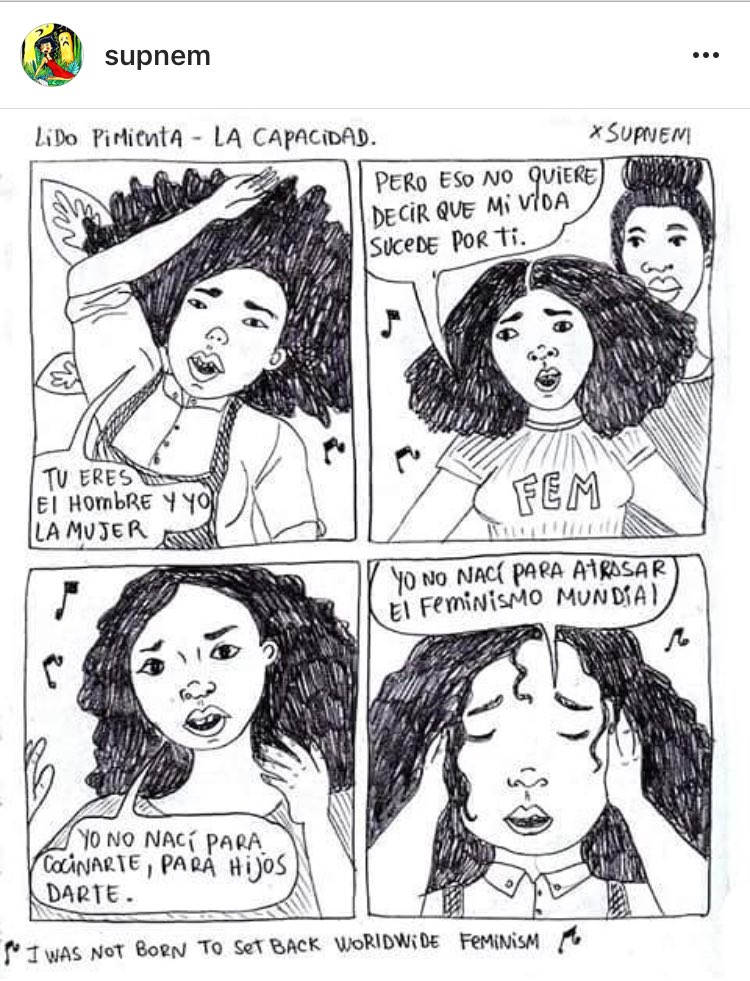 LidoPimienta's tweet photo. Beautiful comic rendition of my song/video for #lacapacidad! 😭😭😭👌🏾👏🏾👏🏾👏🏾👏🏾 me hicieron un cómic de mi canción y video #lacapacidad 🌱🌱😍 https://t.co/0pGNaXuI8m