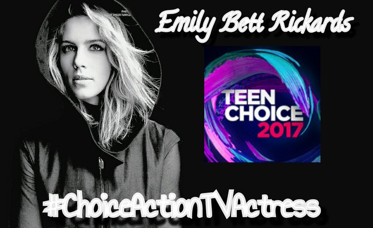 EmiBettRickards's tweet photo. My #TeenChoice for #ChoiceActionTVActress is @EmilyBett  from @CW_Arrow https://t.co/mJfwDkn2aA