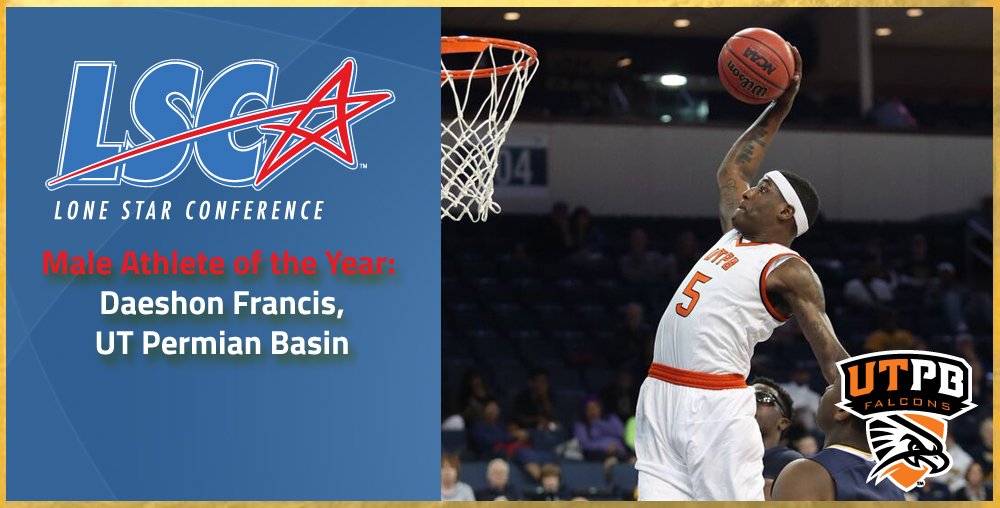 Congratulations <a href="/utpbfalcons/">UTPB Athletics</a> Daeshon Francis, the 2017 Lone Star Conference Co-Male Athlete of the Year!

#LSCmbb