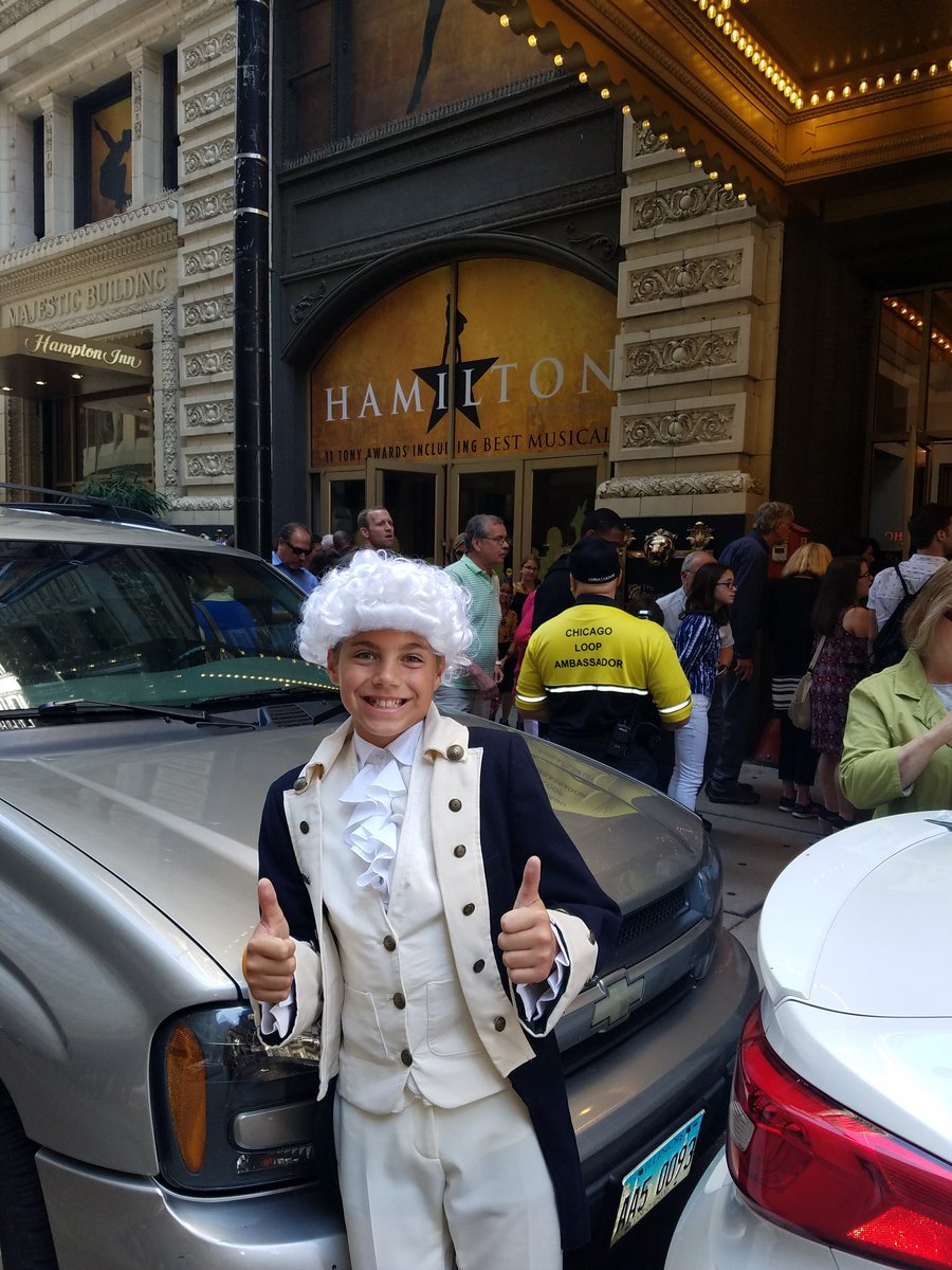 Our Lafayette, the Bushes, and Scott and I are in the room where it happens! Praying to meet <a href="/Karenolivo/">K O (they/them)</a> <a href="/HamiltonMusical/">Hamilton</a> <a href="/DaveedDiggs/">Daveed Diggs</a>