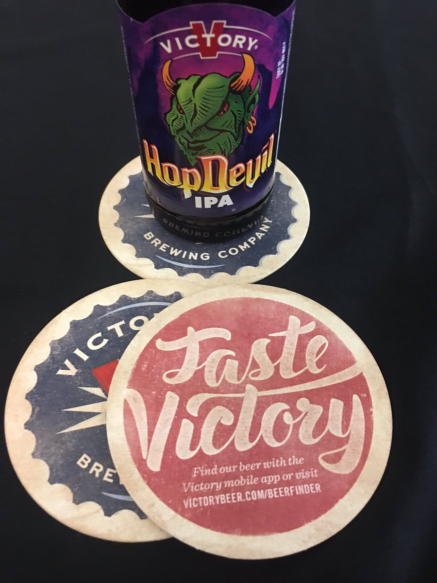 VictoryBeer's tweet photo. Using coasters for your beers...#AdultingIn5Words #HopDevil #MenacinglyDelicious https://t.co/lsjhcXPEmH