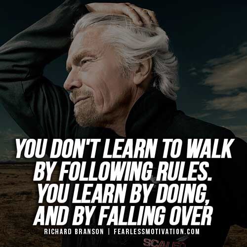 "You don't learn to walk by following the rules. You learn by doing, and by falling over." #leadership #quotes