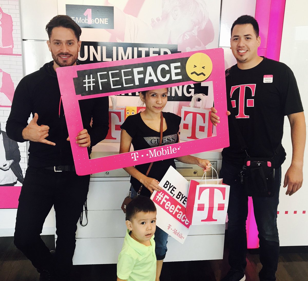 MsMarieDotCom's tweet photo. WE WON'T STOP!! We love saving customers money on taxes and fees! #endfeeface #uncarrierisforall #magentaisbest @clynnsouthdfw @jstn692 https://t.co/eGdqyseiuv