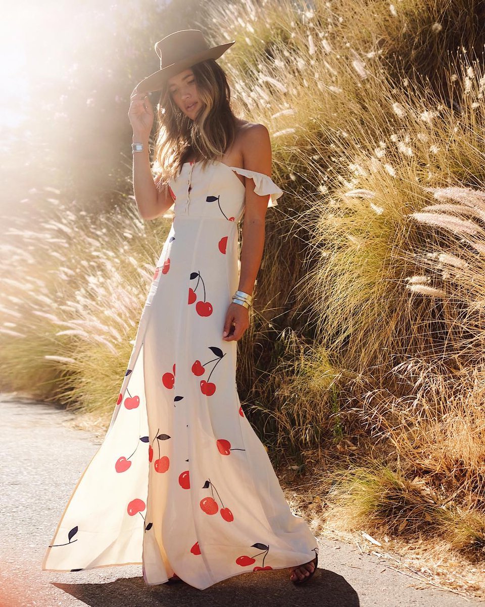 How about them cherries y'all 🍒🍒 The Bardot Maxi on <a href="/rockybarnes/">Rocky Barnes</a>