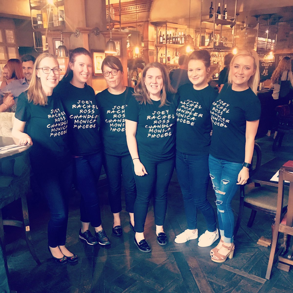 Youngster81's tweet photo. It's time to get our geek on 🤓 @abelheywoodnq for the friends quiz 🙌🏼 #friends #pubquiz #matchingtshirts #letsgetquizical #photo https://t.co/YwjyieZrUw