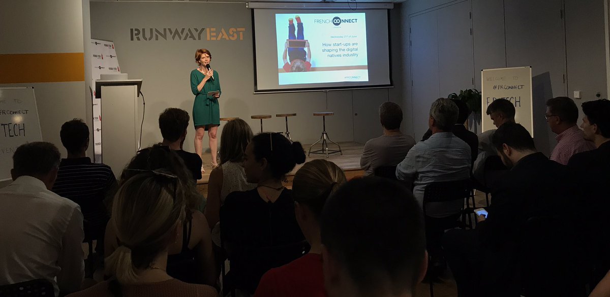 <a href="/rougefrog/">Steph Bouchet</a> on stage to kick off our first #EdTech event tonight ! Full house ! @MeetLaFT