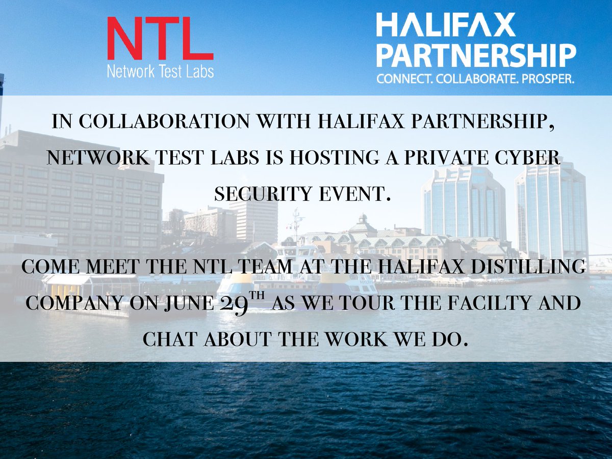 NetworkTestLabs's tweet photo. Register here: https://t.co/EaZiDP6f8R @HfxPartnership @halifaxchamber @cwb_ns #Halifax #CyberSecurity https://t.co/33l8f8uZCl