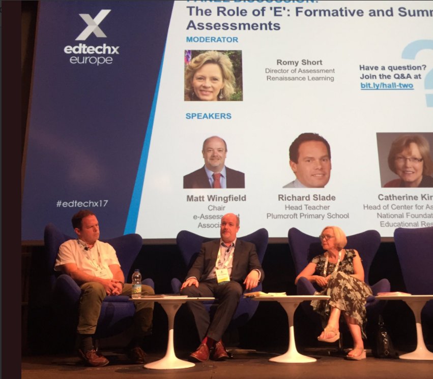 essessmentguy's tweet photo. Really enjoyed #EdTechX17 esp session on #eassessment with @RomyShort1 @Plumcroft @TheNFER thanks to @RenLearn_UK. @eAssess @digitalassess https://t.co/e7smU4U99c