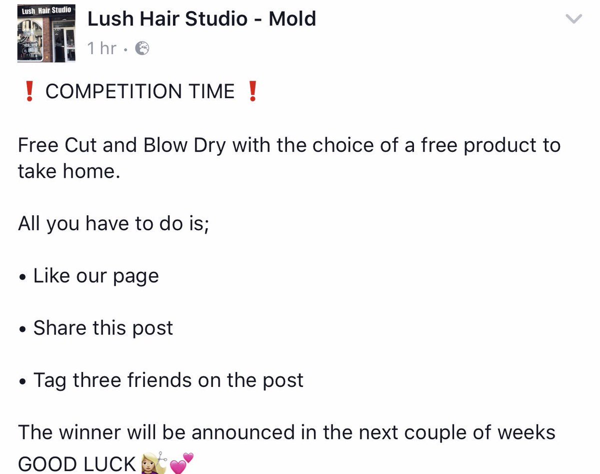StanwaysMold's tweet photo. Brilliant competition going on over at the Lush Hair Studio - Mold Facebook page! Make sure to check it out, highly recommended! 💇🏼💕 https://t.co/MFJuYbSMtw