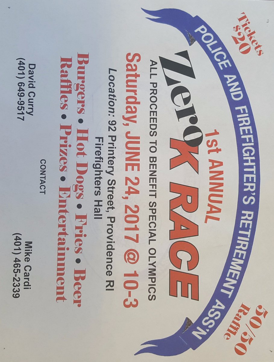 RITorchrun's tweet photo. Looking for something to do this weekend? Check out the First Annual Zero K Race to benefit @SORhodeIsland. Tickets are $20 each. https://t.co/iuVMZw8bho