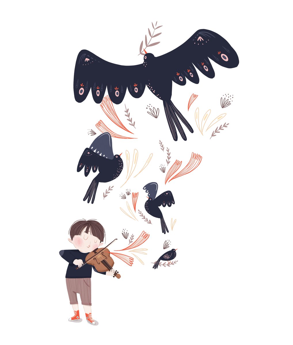 What do you see when you hear lovely music? #WorldMusicDay
Illo by #BrightArtist Heloise Mab