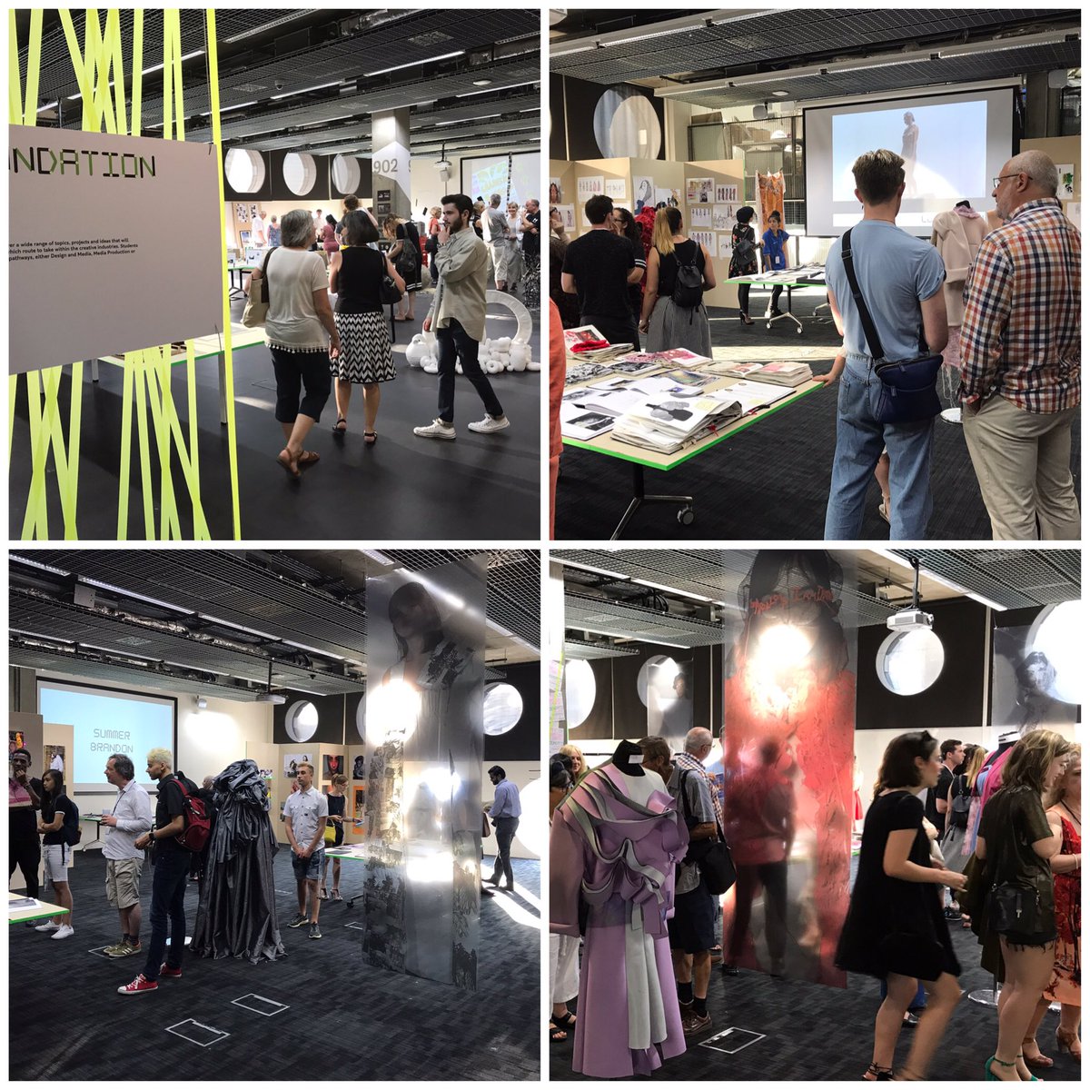 FEDiploma's tweet photo. Full house at @thedegreeshow! Well done to all of you for such a fantastic year! @3Dfound_rave @fashfound_rave @RaveFEGraphics @lbm_mp_rave https://t.co/F1m6zKpcRu