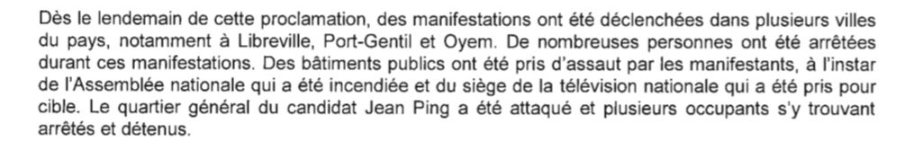 Pour info @OIFfrancophonie : le QG de @pingjean a été attaqué à l'arme lourde par hélicoptère, des centaines de personnes abattues. #Gabon