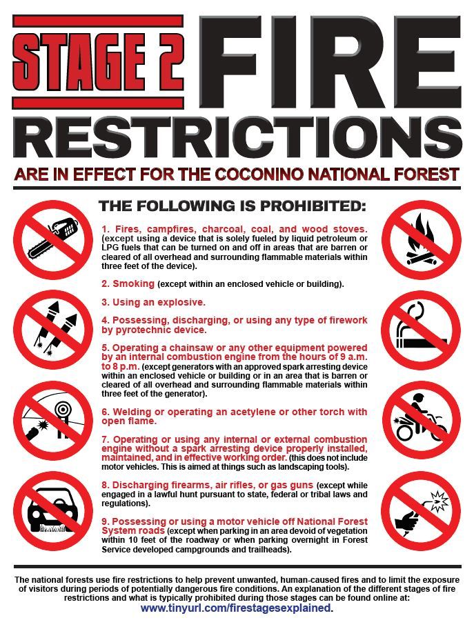 CoconinoNF's tweet image. Stage II Fire Restrictions begin tomorrow (June 22). 🚫🔥 NO CAMPFIRES! bit.ly/2rStruB #Sedona #Flagstaff #HappyJack