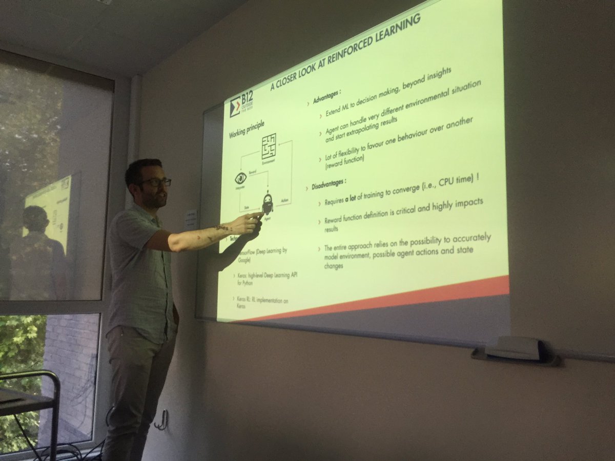 alain_vermeiren's tweet photo. IoT and Analytics : @iot_be event in LLN with @mherquet from @b12_consulting on reinforced learning #iot_be https://t.co/qM840bGCLV