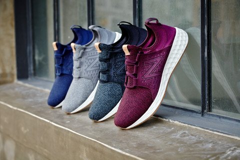 womens new balance red 420 suede trainers