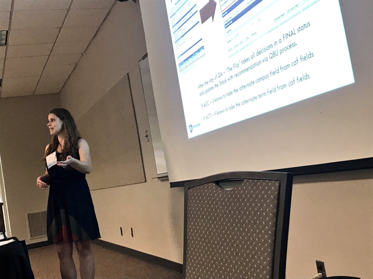 BertWMcBrayer's tweet photo. My awesome colleague @CaleyGlasgow and I presenting at Mid-Atlantic @heug. #HEUGlife #ReppingPennState #LionPATH #LionPACK https://t.co/IFMH1Zddlm