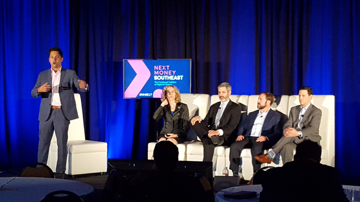 mwoollen's tweet image. #NMSE17 Panel @FinTechInnov8r #Charlotte Mayor Roberts @AndyMoose108 @mattpotere F. Farro of @BankofAmerica discuss #innovation in community