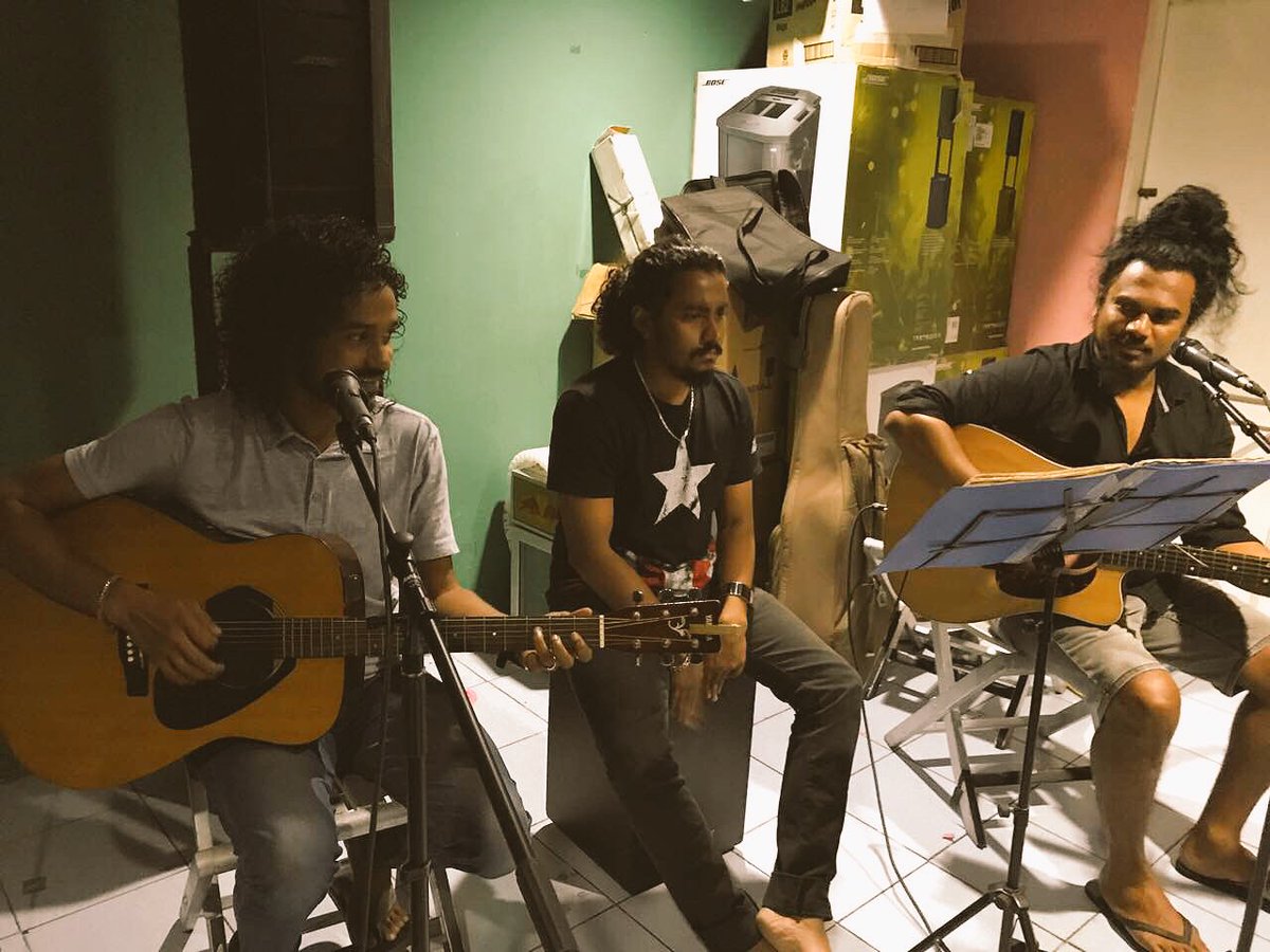 Getting ready for tomorrow. Catch us performing live on <a href="/tvmaldives/">Television Maldives</a> #Mivaguthu at 14:30 hours. <a href="/Bajikk0/">Bajikko</a>