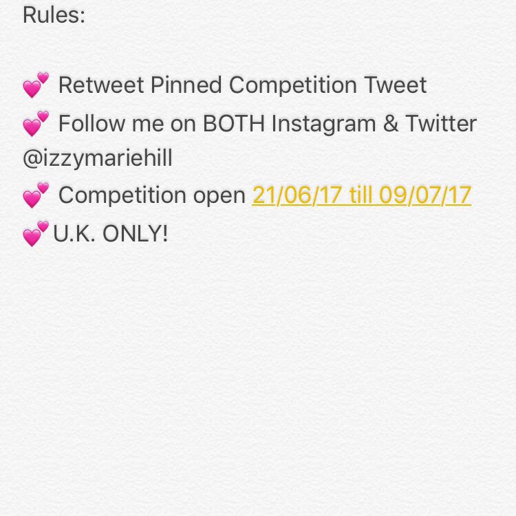 Izzymariehill's tweet photo. ✨GIVEAWAY TIME!✨ Follow my IG (@izzymariehill), Twitter and RT this tweet! Full info in my blog post. https://t.co/iQJkEJfGk0 Ends 09/07/17🎉 https://t.co/IuSEg4bcZ4
