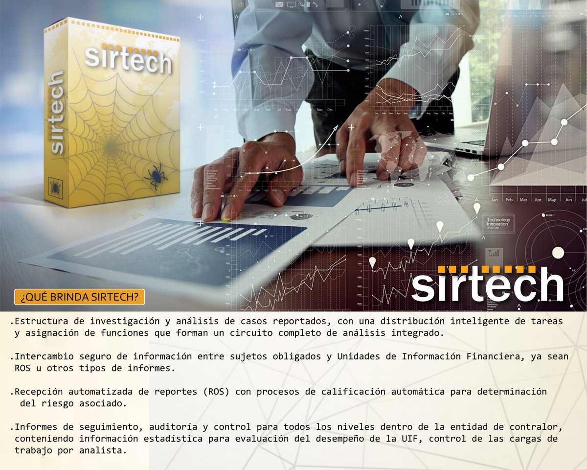 SystechSA's tweet photo. #Sirtech Sistema integral para la gestión de #UIF y otros entes que trabajan combatiendo el #lavadodedinero y otros #delitosfinancieros https://t.co/pKsxTtDX0N