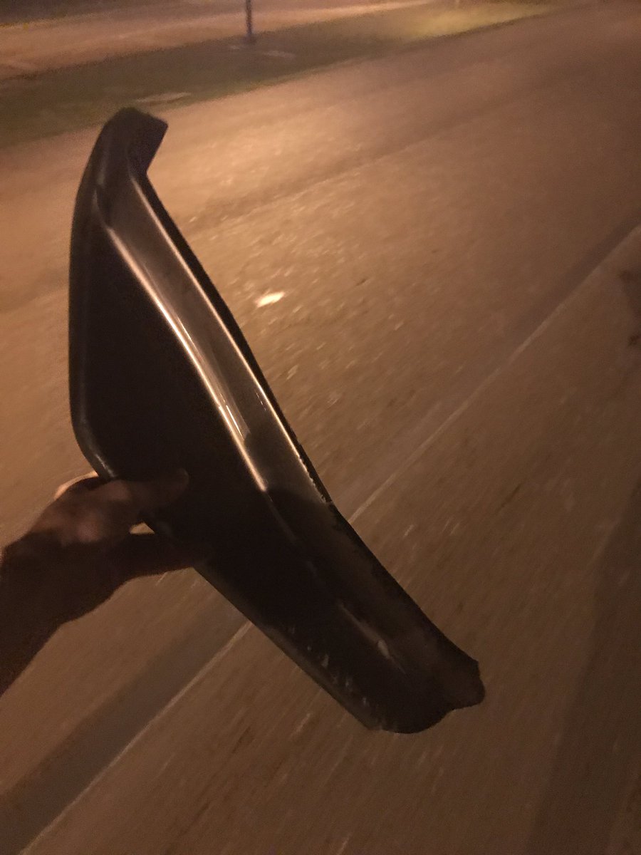 KWR_productions's tweet photo. A skunk ran in front of me on the interstate and destroyed my front lip 😭 #RIPme #350z #ugly #RIPLIP #why #done #RIP #RIP #RIP https://t.co/jC2uL1Cvve